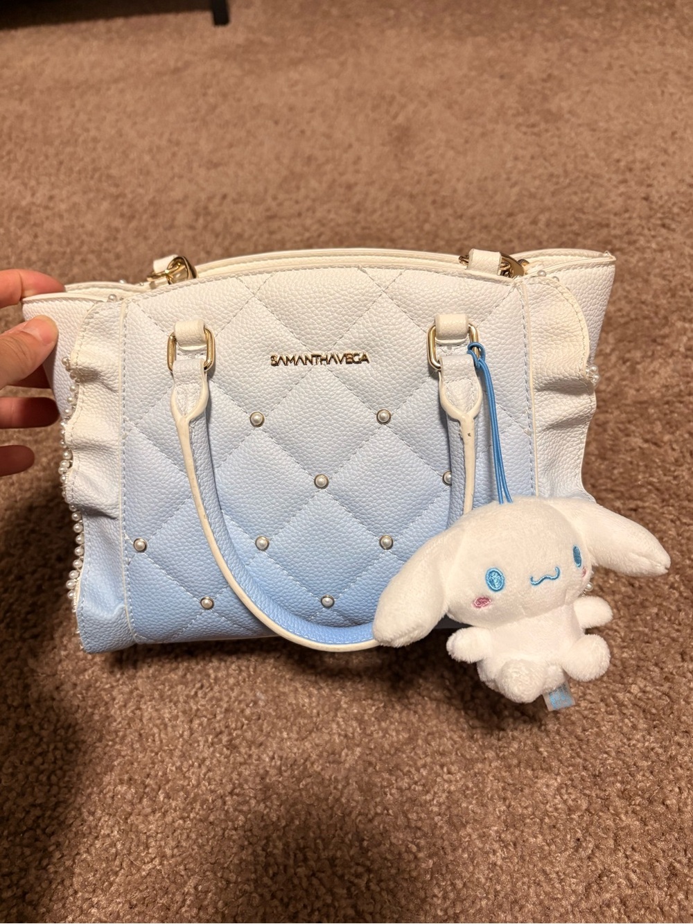 Samantha Vega Blue/White Flutter Purse + Cinnamoroll Plush